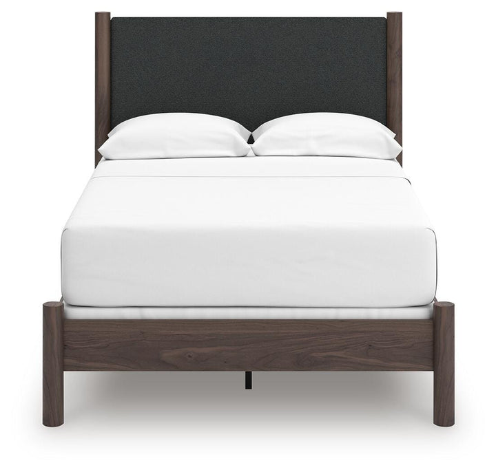Pamytta Full Upholstered Panel Bed - Dark Brown (3)