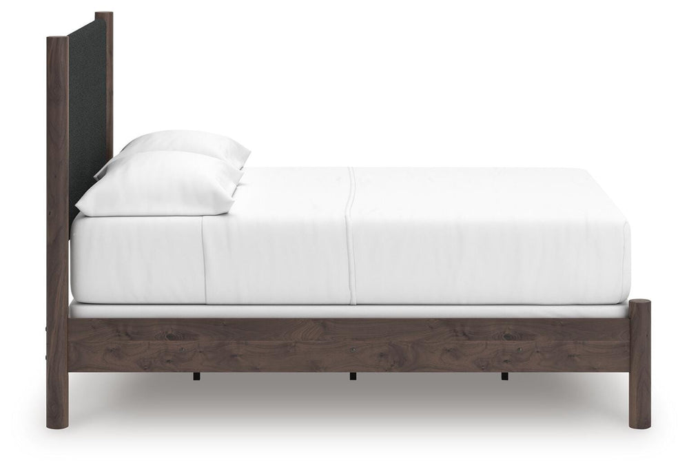 Pamytta Full Upholstered Panel Bed - Dark Brown (5)