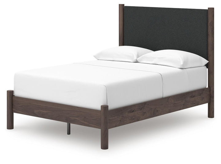 Pamytta Full Upholstered Platform Bed, Dresser and Mirror (13)