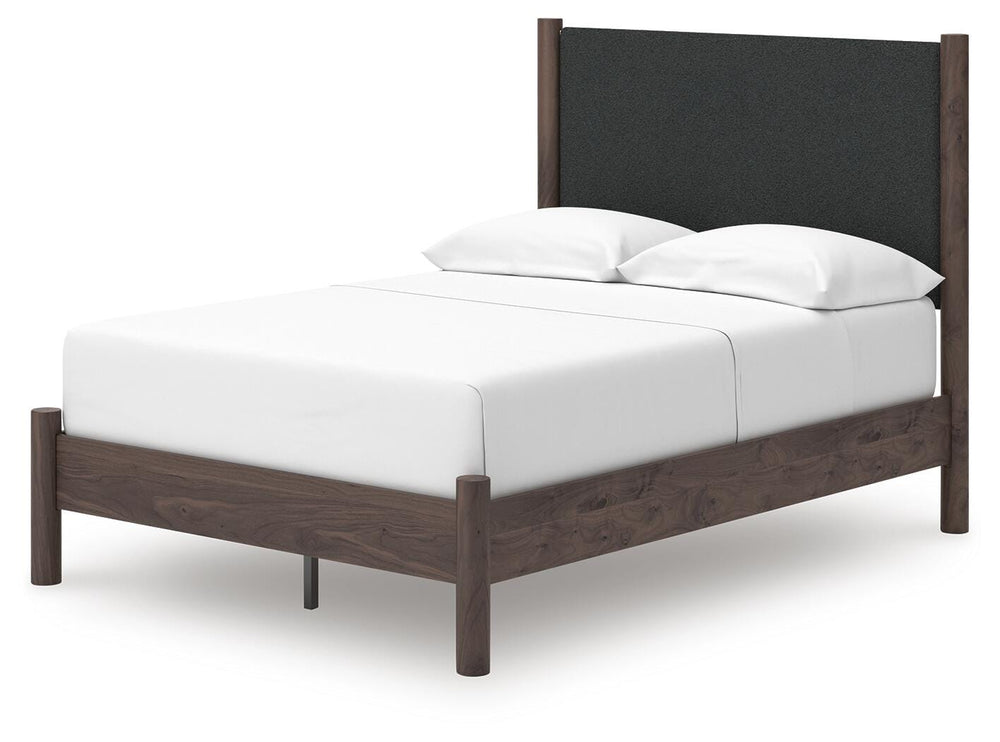 Pamytta Full Upholstered Platform Bed, Dresser and Mirror (13)