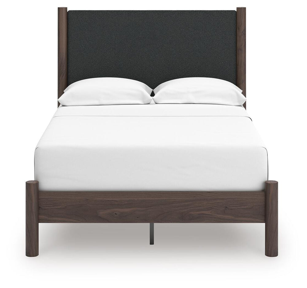 Pamytta Full Upholstered Platform Bed, Dresser and Mirror (9)