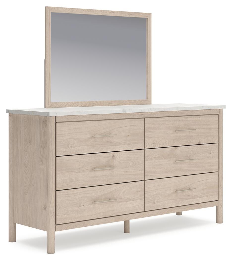 Cadmori Dresser and Mirror - Beige (1)