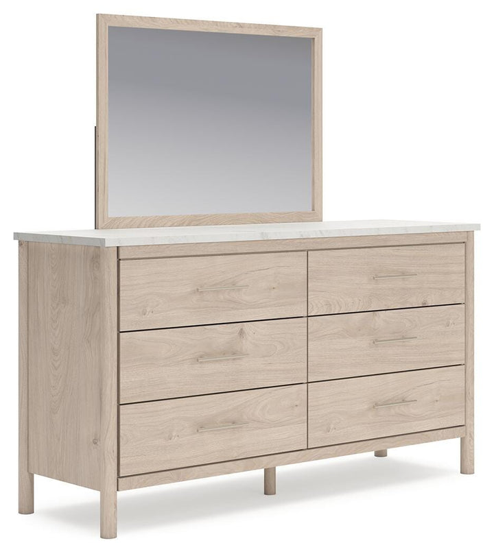 Cadmori Dresser and Mirror - Beige (1)
