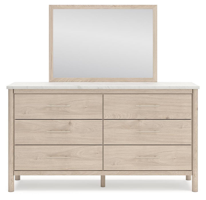 Cadmori Dresser and Mirror - Beige (5)