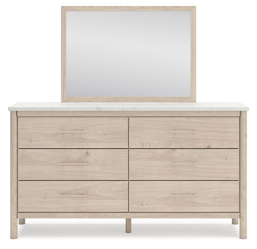 Cadmori Dresser and Mirror - Beige (5)