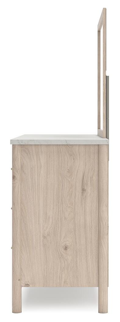 Cadmori Dresser and Mirror - Beige (7)