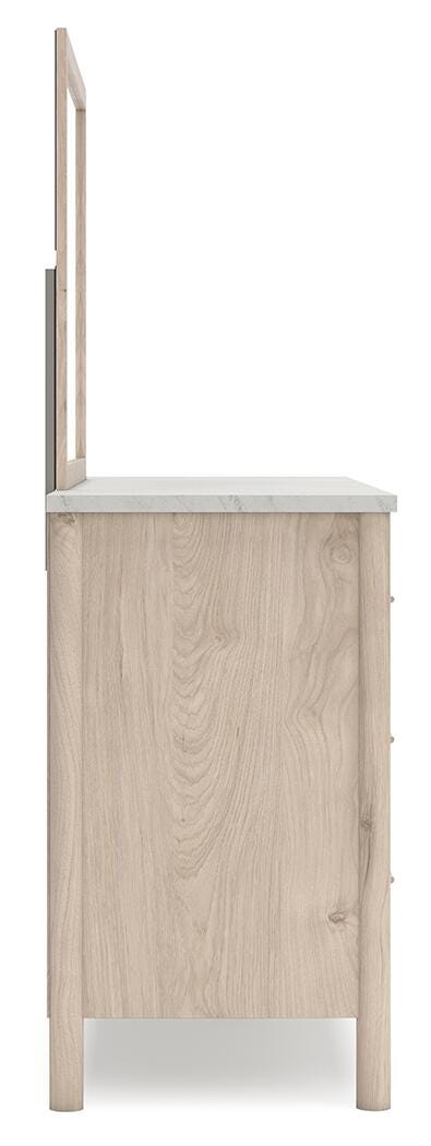 Cadmori Dresser and Mirror - Beige (8)