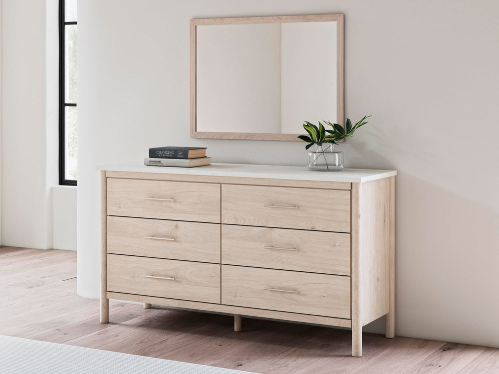 Cadmori Bedroom Mirror - Beige (4)