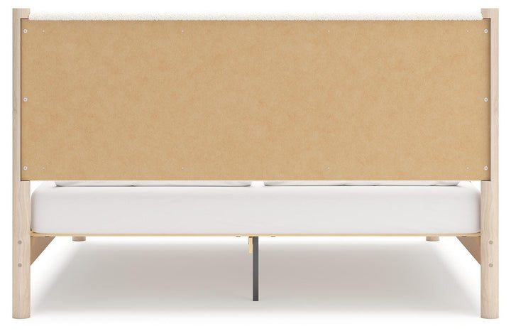 Cadmori King Upholstered Panel Bed - Beige (6)