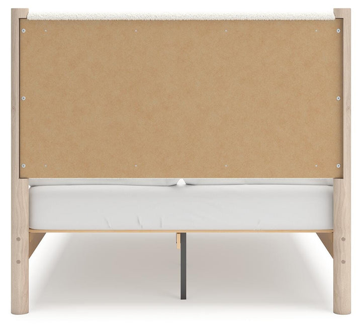 Cadmori Full Upholstered Panel Bed - Beige (6)