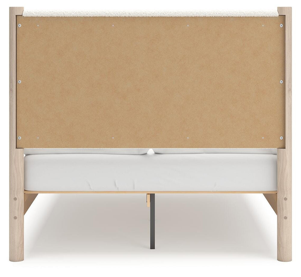 Cadmori Full Upholstered Panel Bed - Beige (6)