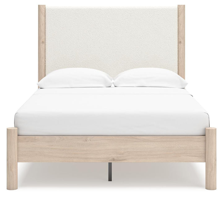 Cadmori Full Upholstered Panel Bed - Beige (5)