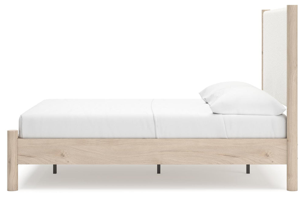 Cadmori Full Upholstered Panel Bed - Beige (7)