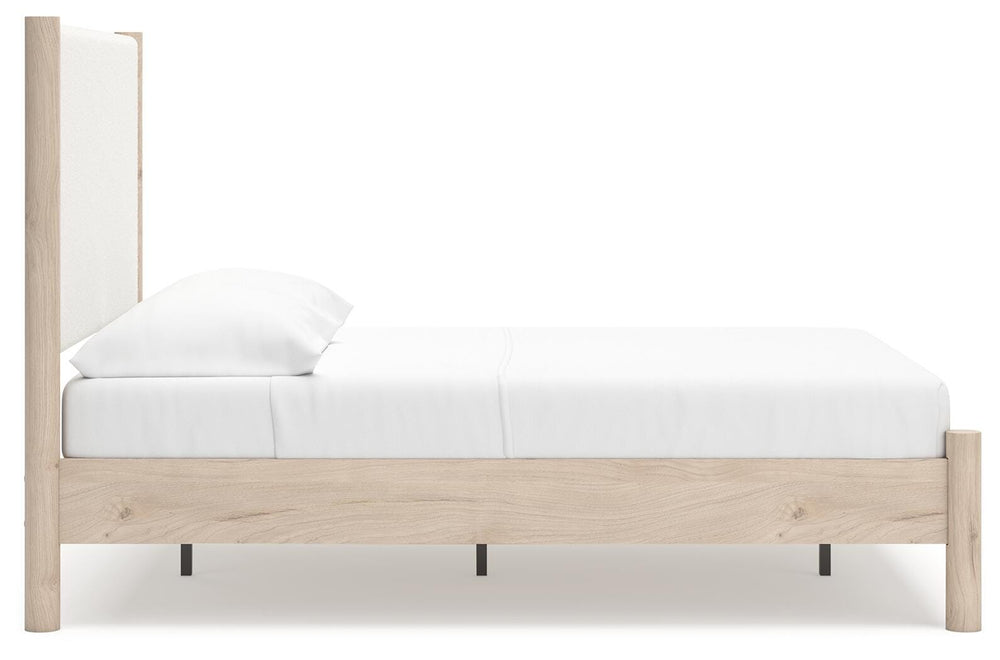 Cadmori Full Upholstered Panel Bed - Beige (8)