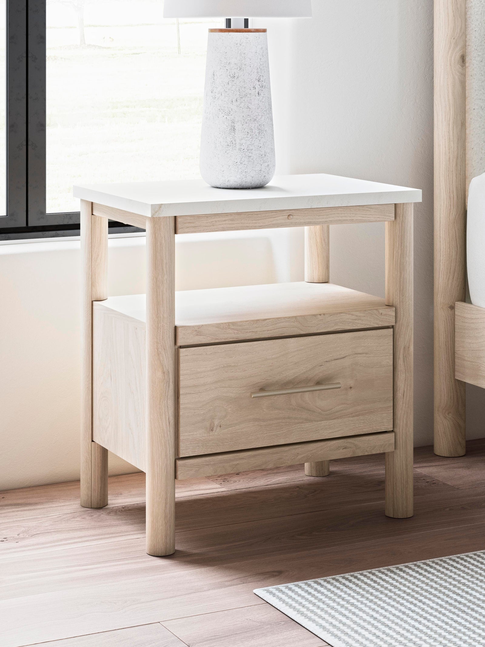 Cadmori Nightstand - Beige (2)