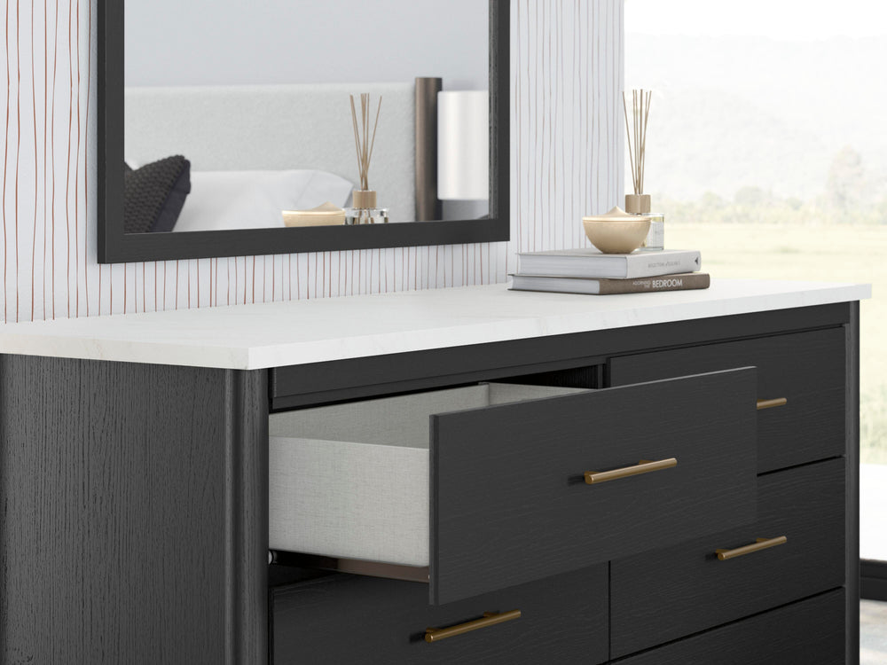 Cadmori Dresser and Mirror - Black (9)