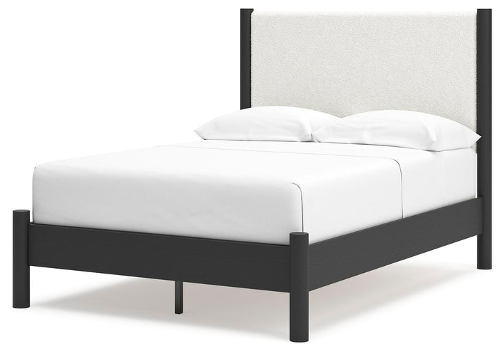 Cadmori Full Upholstered Panel Bed - Black (4)