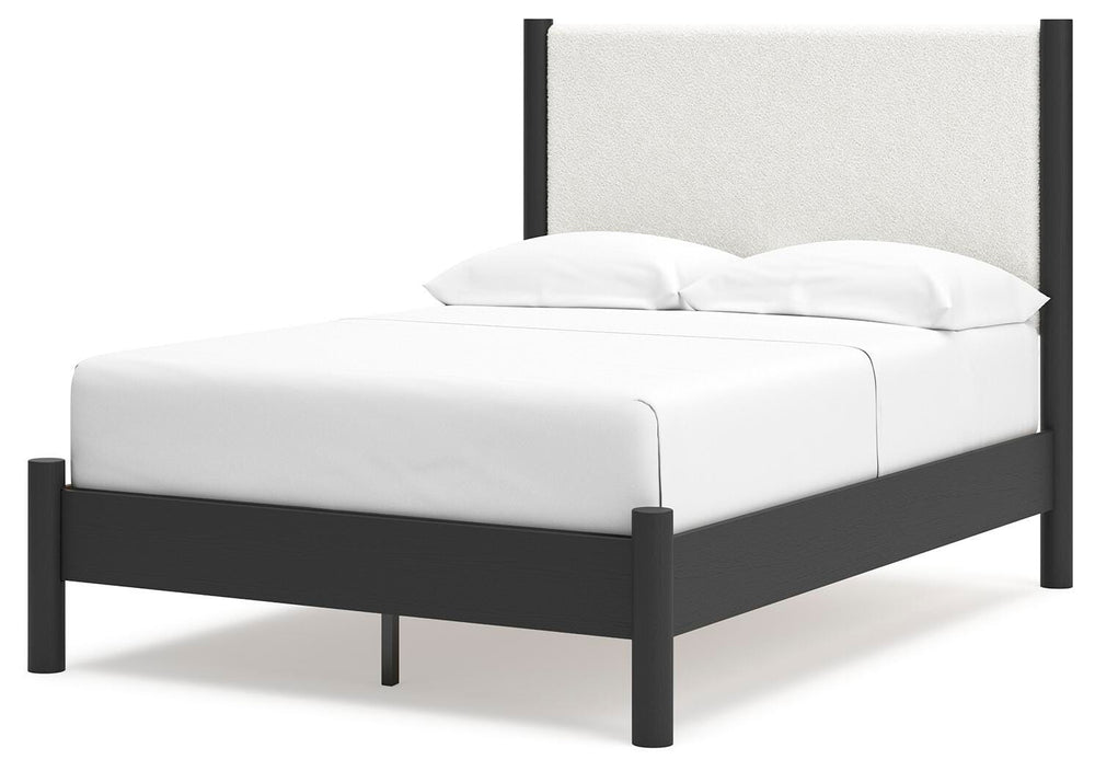 Cadmori Full Upholstered Panel Bed - Black (4)