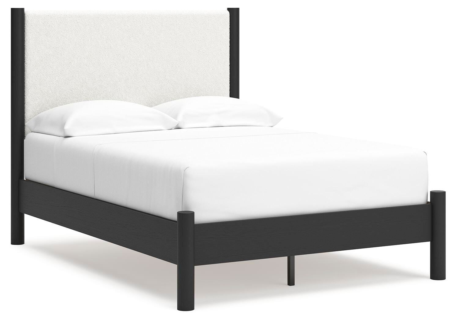 Cadmori Full Upholstered Panel Bed - Black (1)