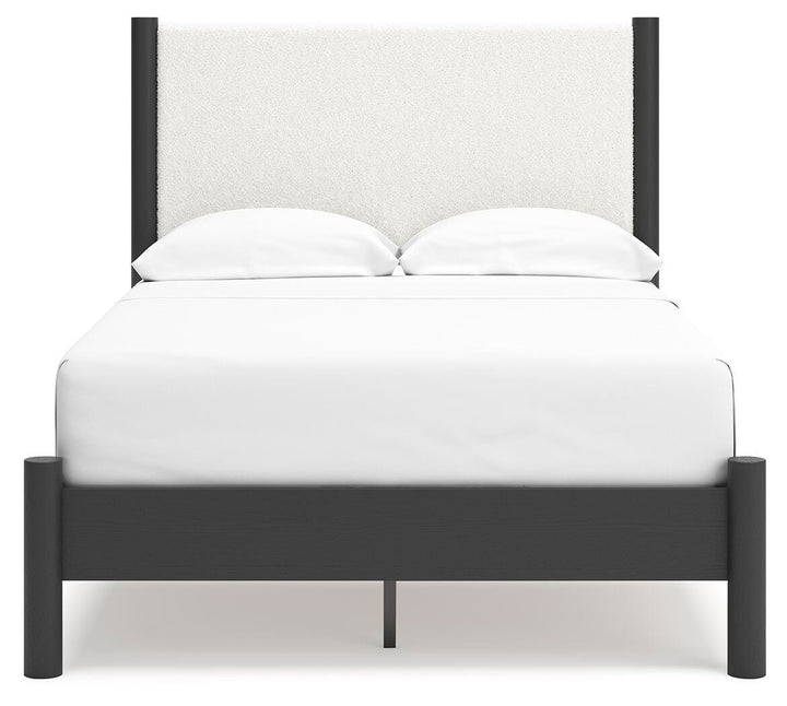 Cadmori Full Upholstered Panel Bed - Black (5)