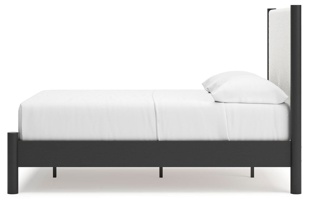 Cadmori Full Upholstered Panel Bed - Black (7)
