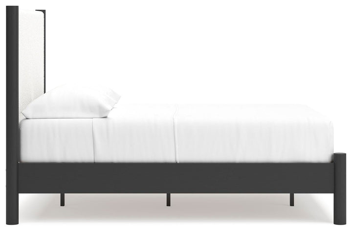 Cadmori Full Upholstered Panel Bed - Black (8)