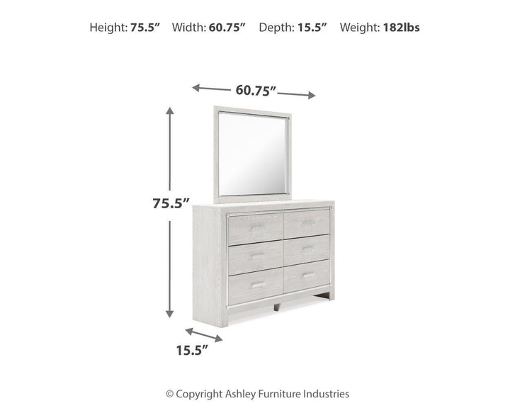 Altyra Full Upholstered Panel Bed, Dresser, Mirror, Chest and Nightstand (9)