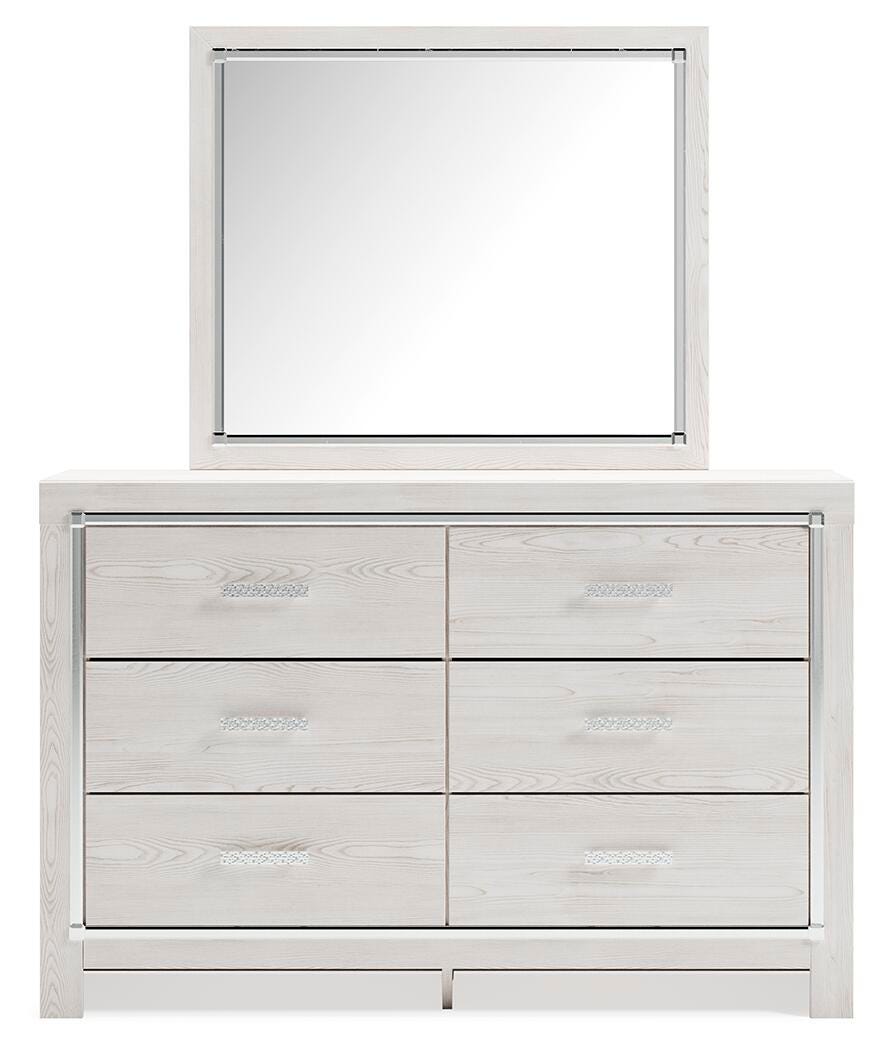 Altyra Queen Storage Bed, Dresser Mirror, Chest and 2 Nightstands - White (2)