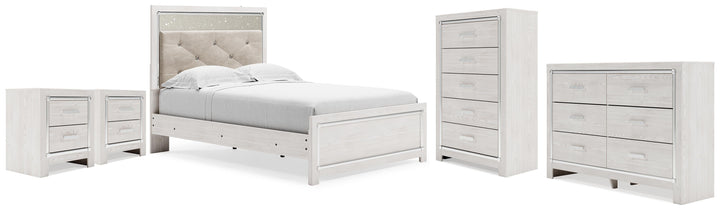 Altyra Full Panel Bed, Dresser, Chest and 2 Nightstands