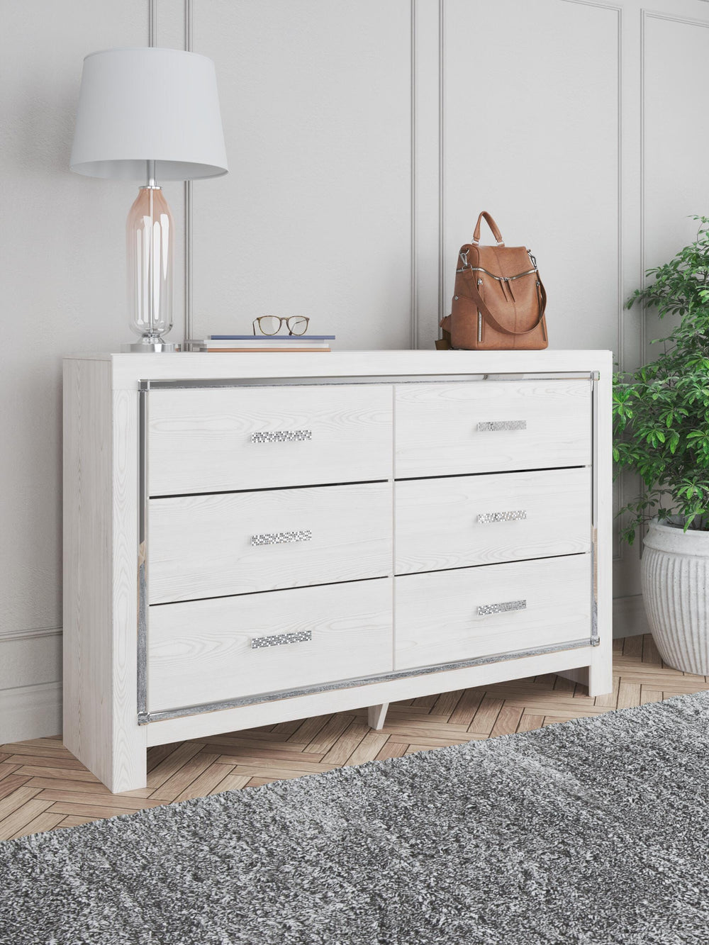 Altyra Queen Storage Bed, Dresser and Chest - White (22)