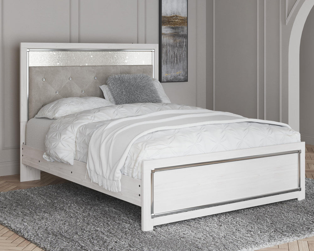 Altyra Queen Panel Bed - White (2)