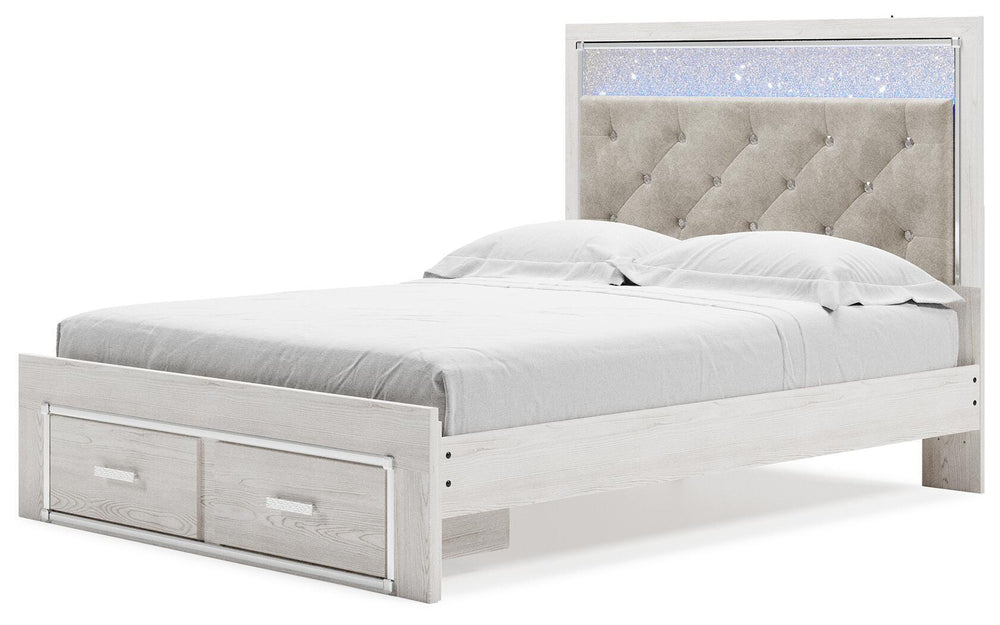 Altyra Queen Storage Bed, Chest and 2 Nightstands - White (15)