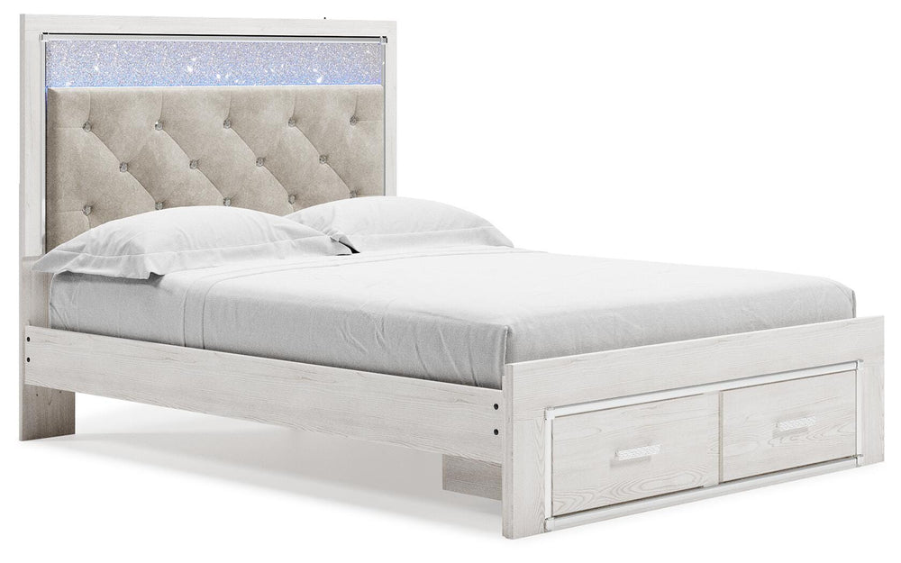 Altyra Queen Panel Storage Bed, Dresser, Mirror and Chest - White (9)