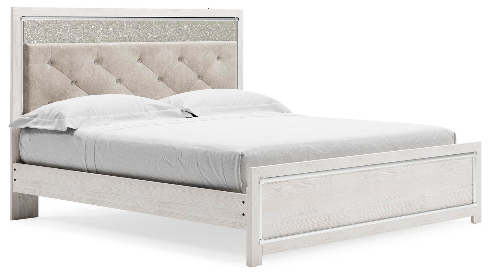 Altyra King Panel Bed - White (1)