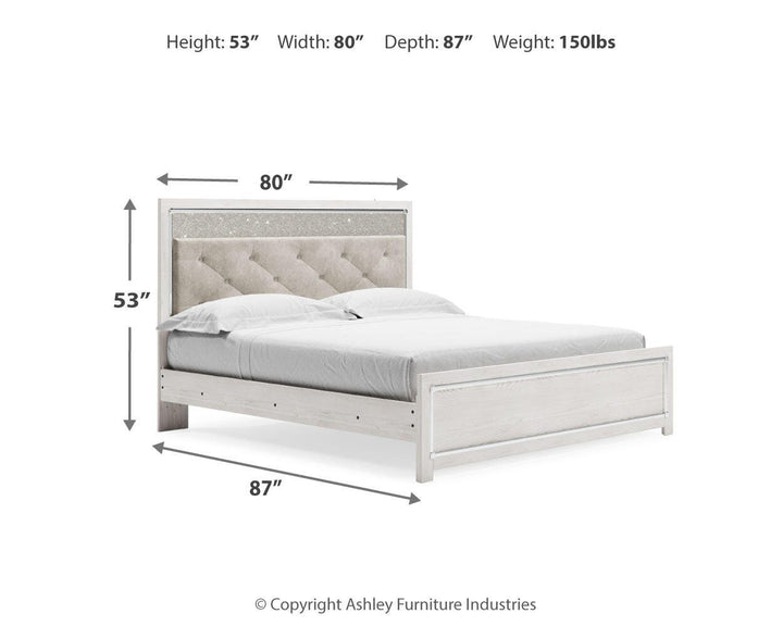 Altyra King Panel Bed - White (4)