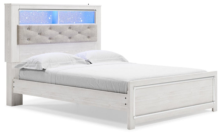Altyra Queen Panel Bookcase Bed - White (5)