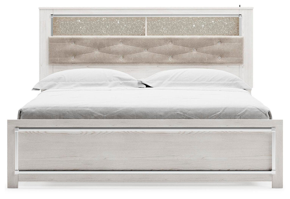Altyra King Panel Bookcase Bed - White (3)