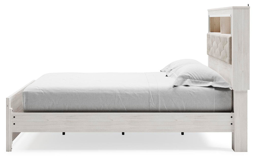 Altyra King Panel Bookcase Bed - White (6)