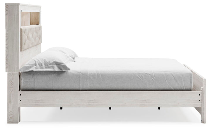 Altyra King Panel Bookcase Bed - White (5)