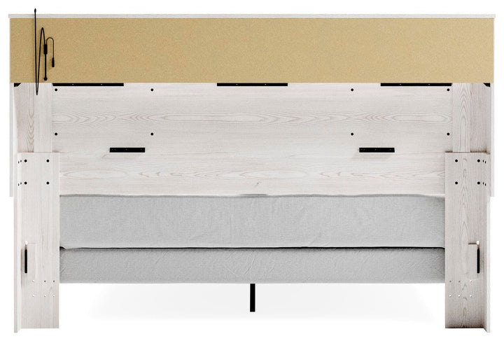 Altyra King Panel Bookcase Bed - White (5)