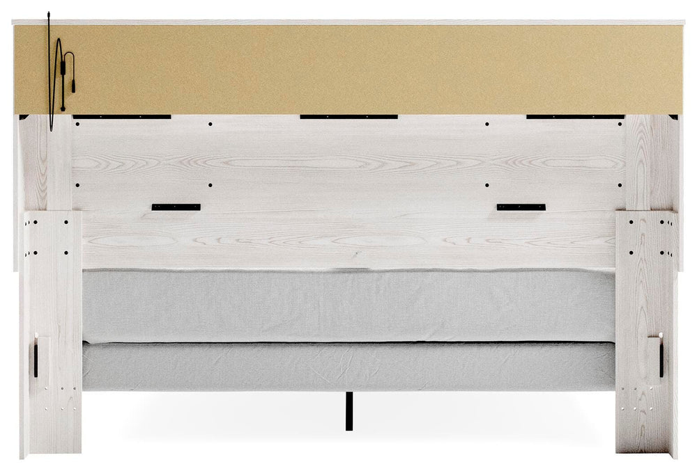 Altyra King Panel Bookcase Bed - White (5)