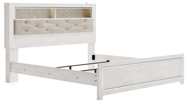 Altyra King Panel Bookcase Bed - White (8)
