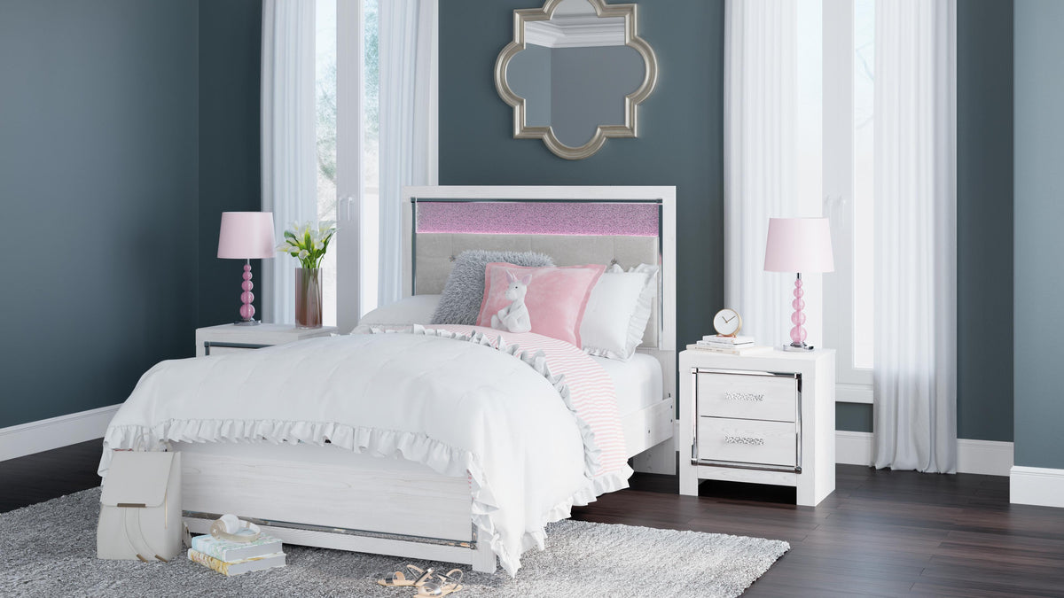 Altyra Full Panel Bed - White (2)