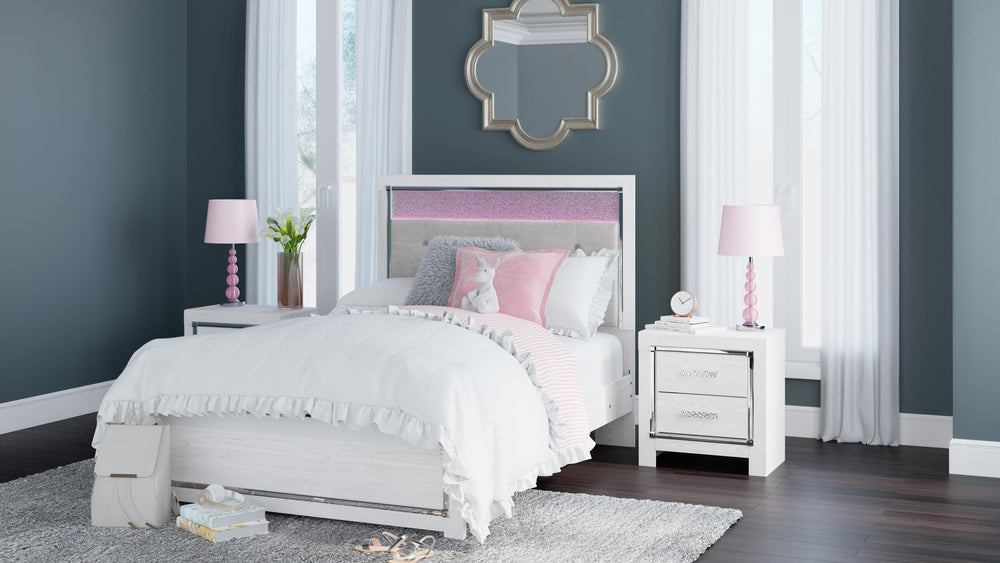 Altyra Full Panel Bed - White (2)