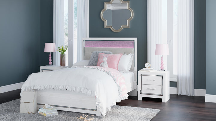 Altyra Full Panel Bed, Dresser, Mirror and Nightstand - White (21)