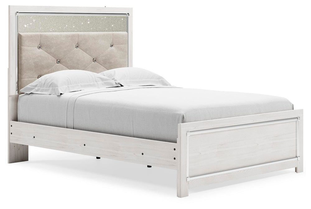 Altyra Full Panel Bed, Dresser, Mirror and Chest - White (10)