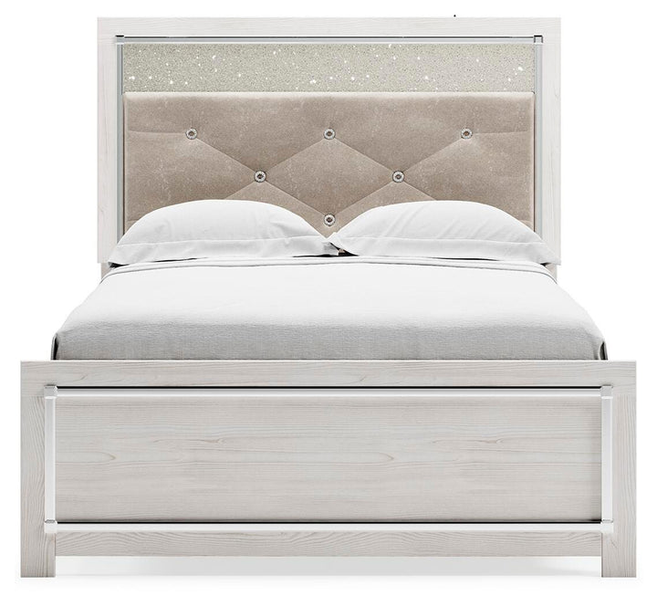 Altyra Full Panel Bed, Dresser, Mirror and Nightstand - White (7)