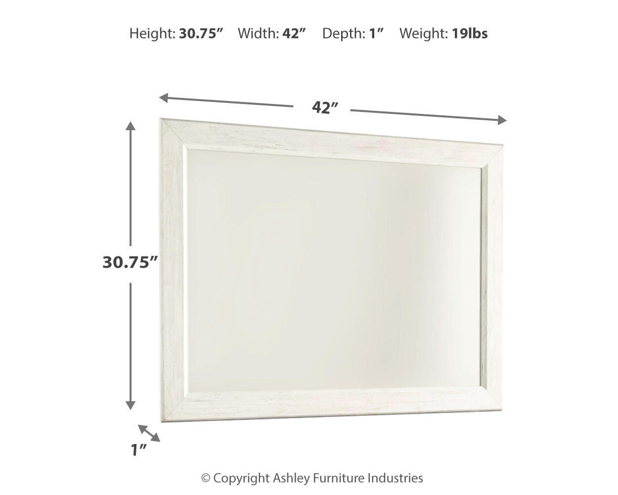 Willowton Bedroom Mirror - Beige (2)