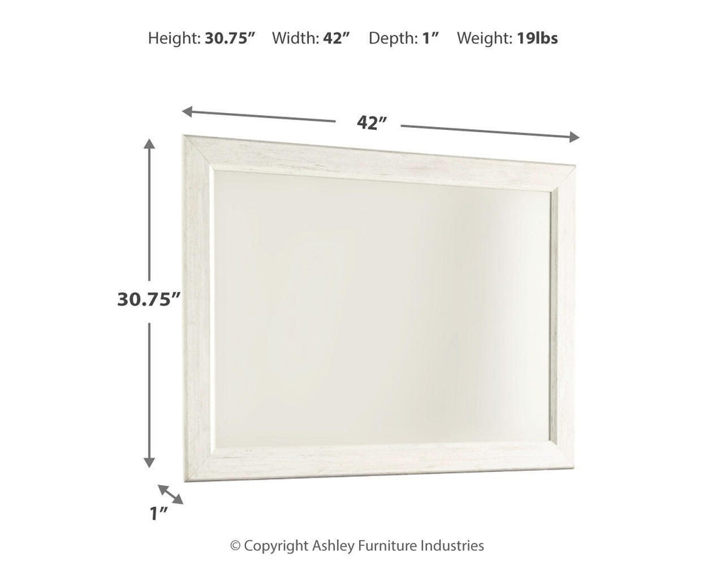 Willowton Bedroom Mirror - Beige (2)