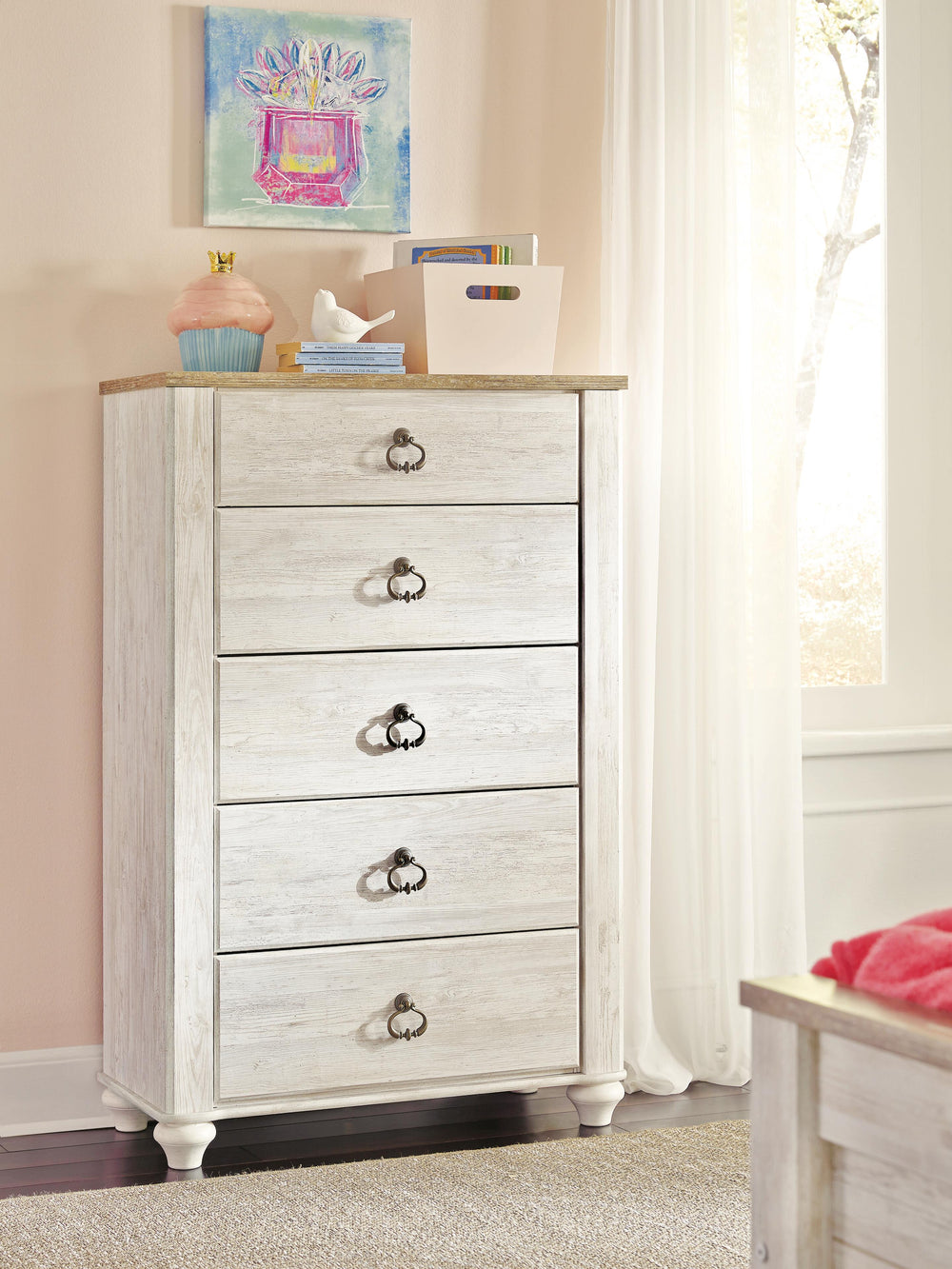 Willowton Chest of Drawers - Beige (7)